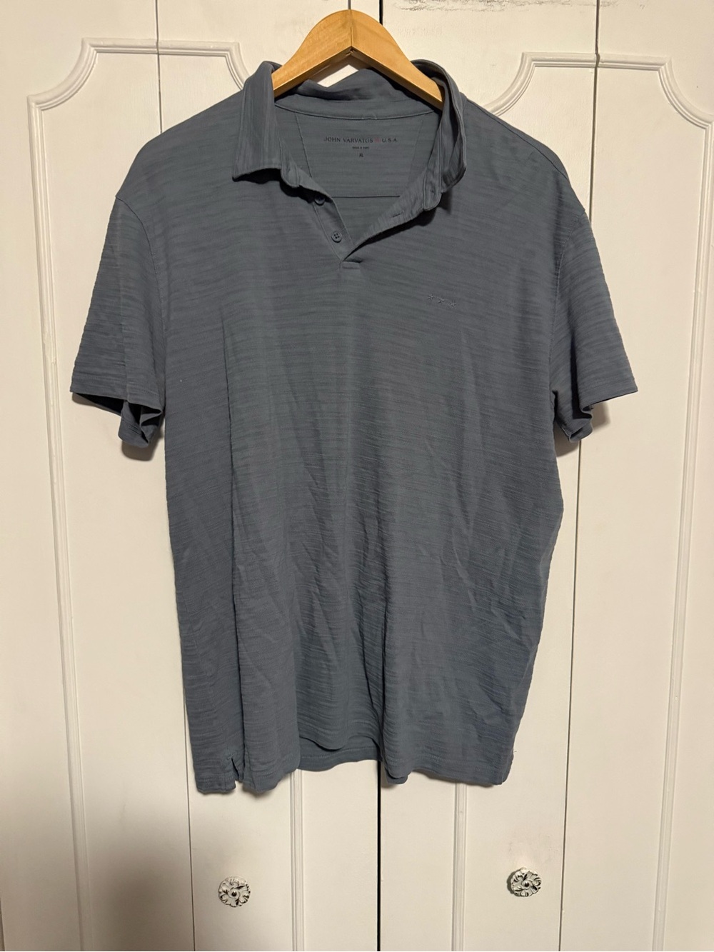John Varvatos Slate Blue Short Sleeve Polo